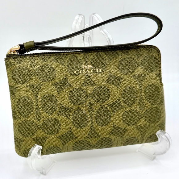 Coach Green Signature Wristlet